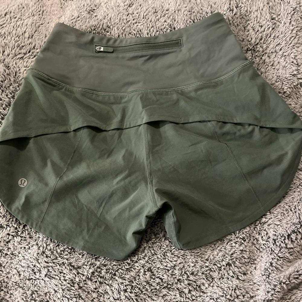 Lululemon speed up High rise short 4” lined GREU